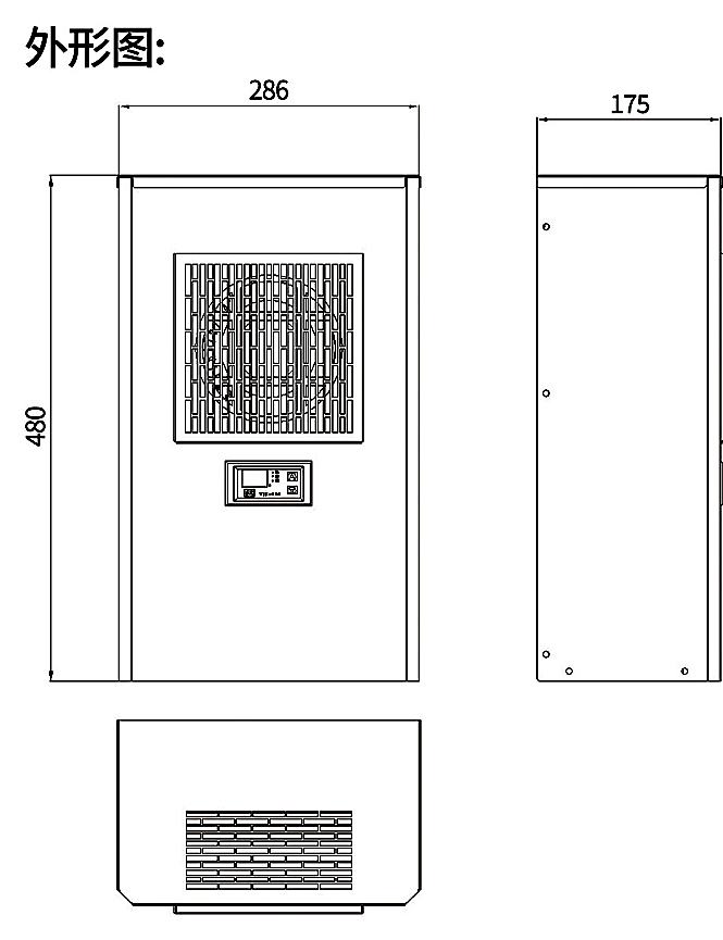 QA320-1225 exterior dimensions drawing reference