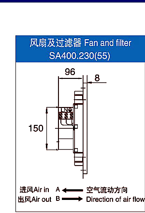 SA400.230(55) fan body side drawing reference