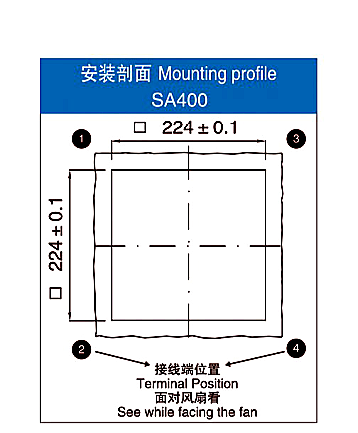 SA400.230(55) mounting opening reference