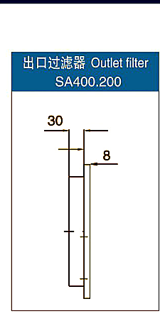 SA400.200 outlet filter drawing reference