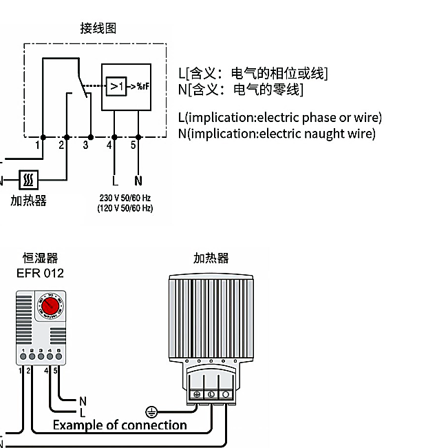 SG.EFR012 hygrostat wiring diagram reference