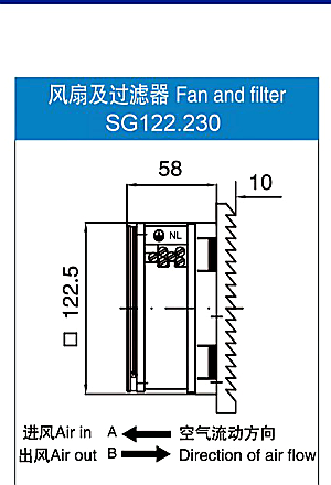 SG122.230 fan body side drawing reference