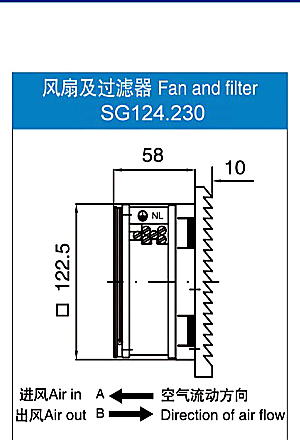 SG124.230 fan body side drawing reference