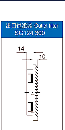 SG124.300 outlet filter drawing reference