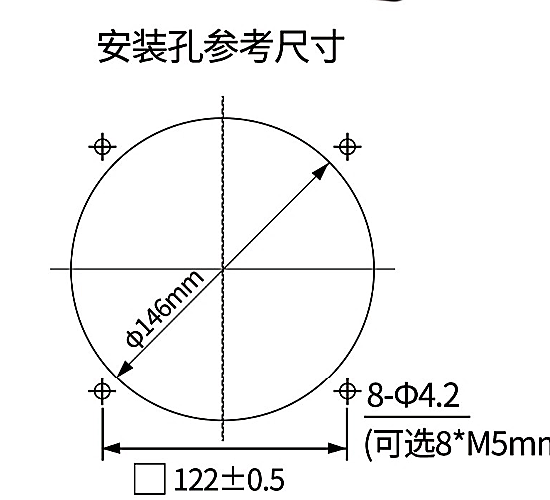 SG15038HA1(T) / SG15038HA2(T) mounting opening drawing reference