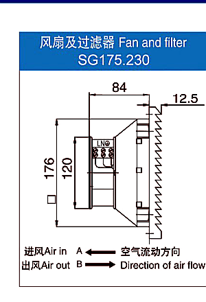 SG175.230 fan body side drawing reference
