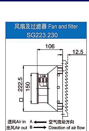 SG223.230 fan body side drawing reference