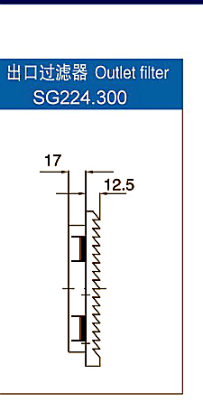 SG224.230 outlet filter drawing reference