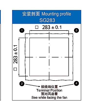 SG283.230(200) mounting opening reference