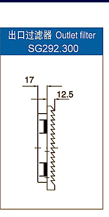 SG292.300 outlet filter drawing reference